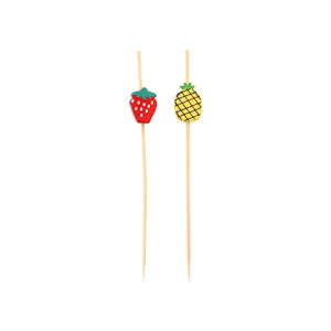 Fingerfood prikkers hout 12 cm set van 40 Fruit