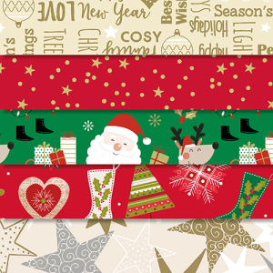 Inpakpapier kerst assorti 10m Fantasy
